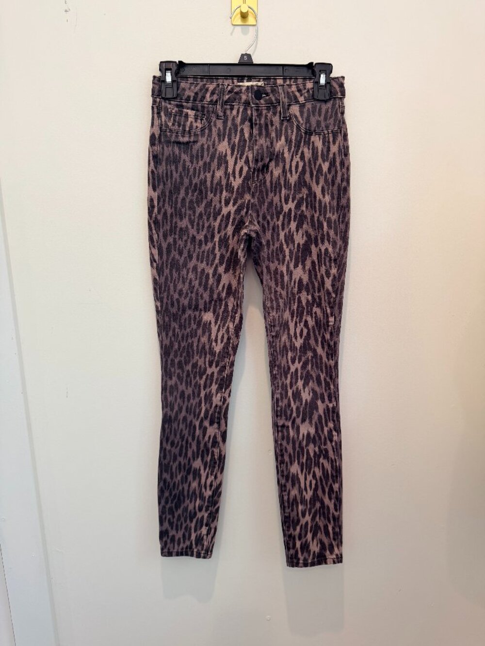 L'agence Margot High Rise Skinny Leopard Animal Print Pants 27
